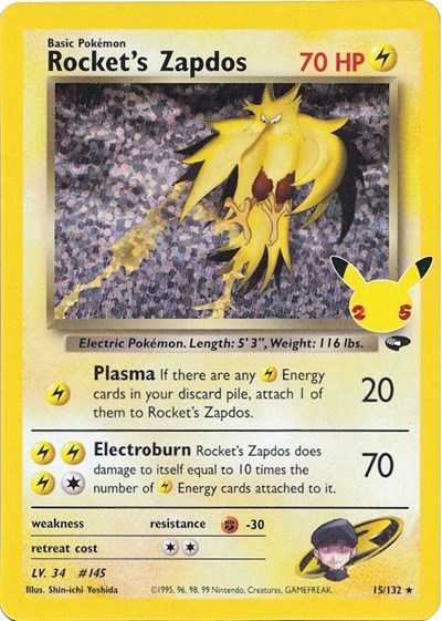 Rocket's Zapdos #15 Celebrations: Classic Collection