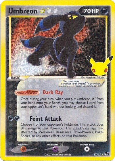 Umbreon Star #17 Celebrations: Classic Collection