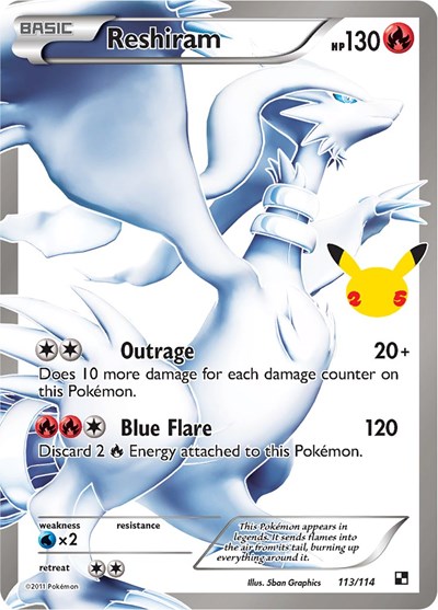 Reshiram #113 Celebrations: Classic Collection