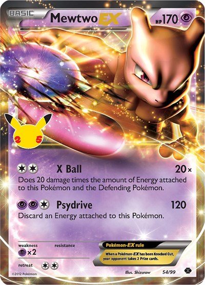Mewtwo EX #54 Celebrations: Classic Collection