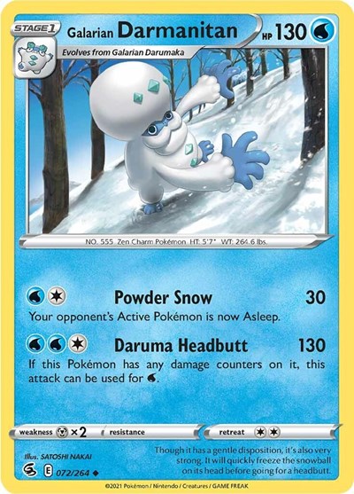 Galarian Darmanitan #72 Fusion Strike