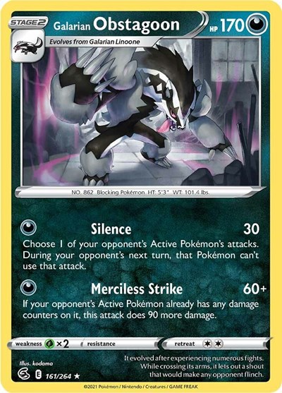 Galarian Obstagoon #161 Fusion Strike