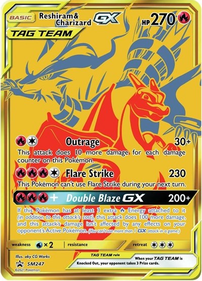 Reshiram & Charizard GX #SM247 SM Promos