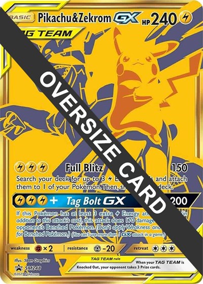 Pikachu & Zekrom GX #SM248 Jumbo Cards