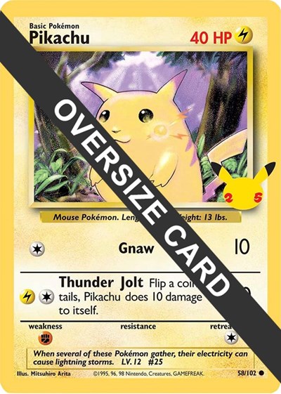 Pikachu #58 Jumbo Cards