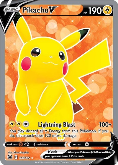 Pikachu V #157 Brilliant Stars