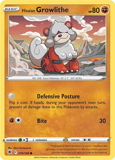 Hisuian Growlithe #70 Astral Radiance