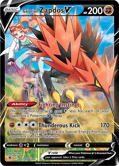 Galarian Zapdos V #TG19 Astral Radiance Trainer Gallery