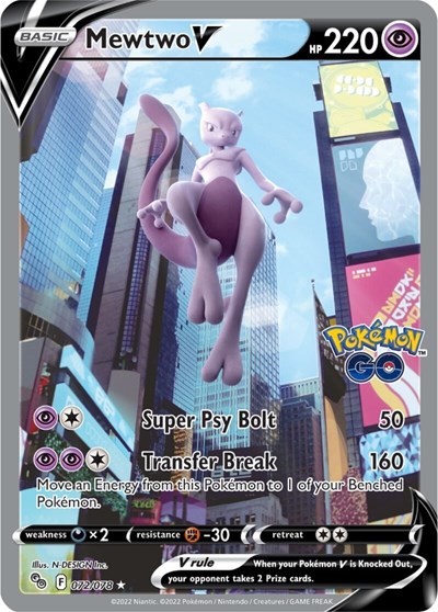 Mewtwo V #72 Pokemon GO