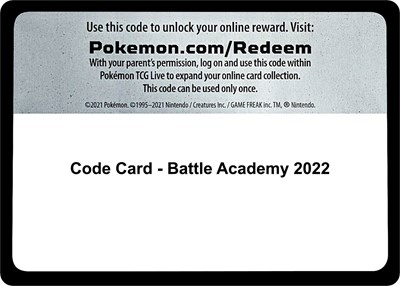 Code Card - Battle Academy 2022