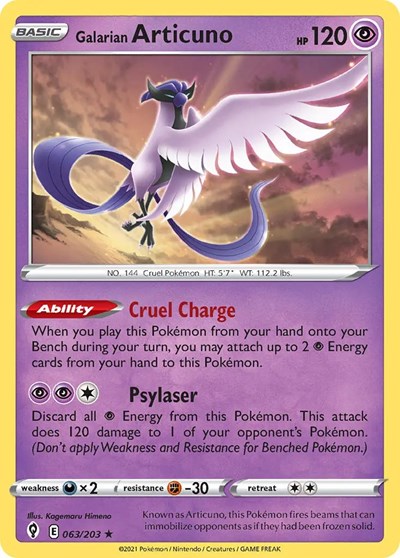 Galarian Articuno #63 PSA 10