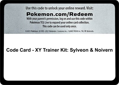 Code Card - XY Trainer Kit: Sylveon & Noivern #promo XY Trainer Kit: Sylveon & Noivern