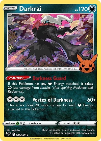 Darkrai #105 Trick or Trade BOOster Bundle