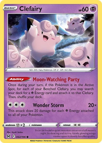 Clefairy #62 Lost Origin