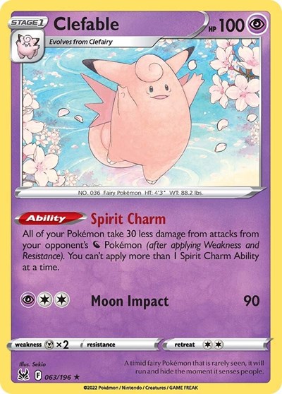 Clefable #63 Lost Origin