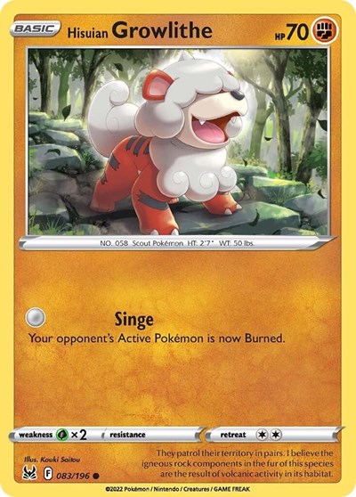 Hisuian Growlithe #83 Lost Origin