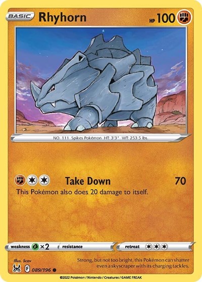 Rhyhorn #89 Lost Origin