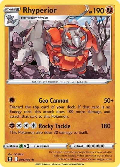Rhyperior #91 Lost Origin