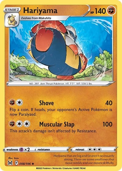 Hariyama #98 Lost Origin