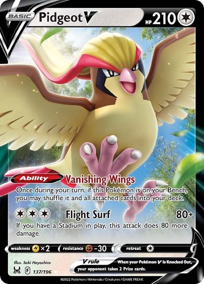 Pidgeot V #137 Lost Origin