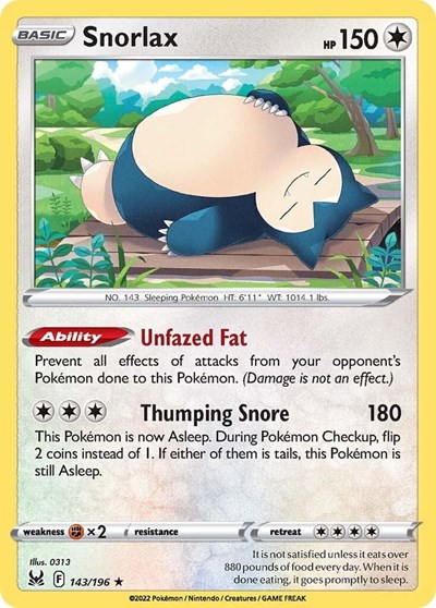 Snorlax #143 Lost Origin
