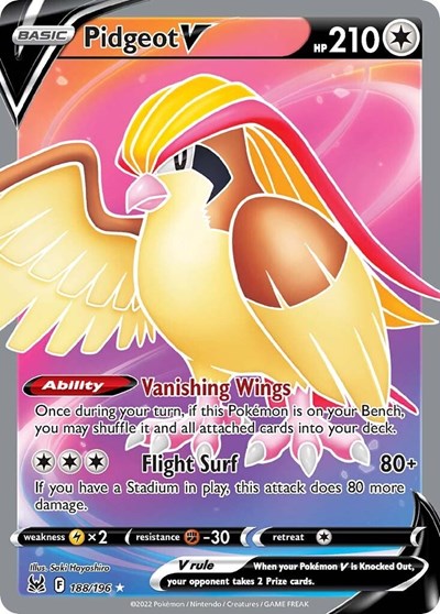 Pidgeot V #188 Lost Origin