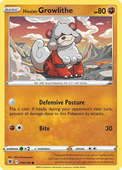 Hisuian Growlithe #70 Deck Exclusives