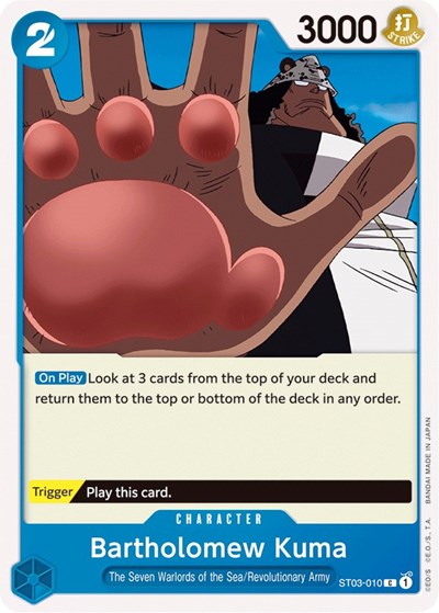 Bartholomew Kuma #ST03-010 Starter Deck 3: The Seven Warlords of The Sea