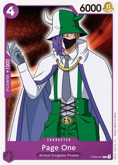 Page One #ST04-012 Starter Deck 4: Animal Kingdom Pirates
