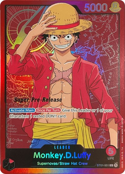 Monkey.D.Luffy #ST01-001 Super Pre-Release Starter Deck 1: Straw Hat Crew