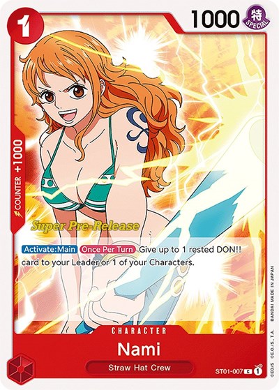 Nami #ST01-007 Super Pre-Release Starter Deck 1: Straw Hat Crew