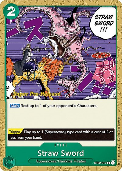 Straw Sword #ST02-017 Super Pre-Release Starter Deck 2: Worst Generation