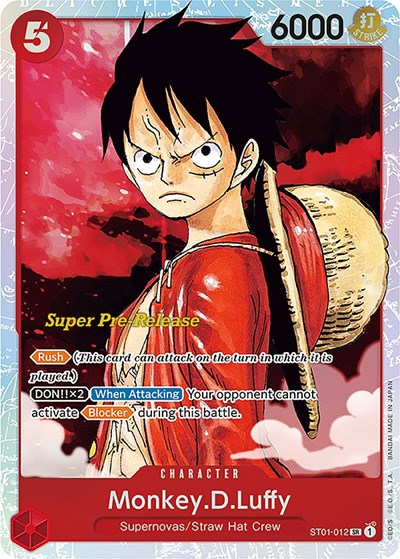 Monkey.D.Luffy #ST01-012 Super Pre-Release Starter Deck 1: Straw Hat Crew