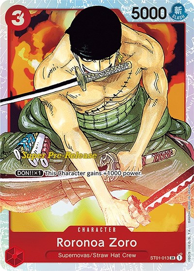 Roronoa Zoro #ST01-013 Super Pre-Release Starter Deck 1: Straw Hat Crew