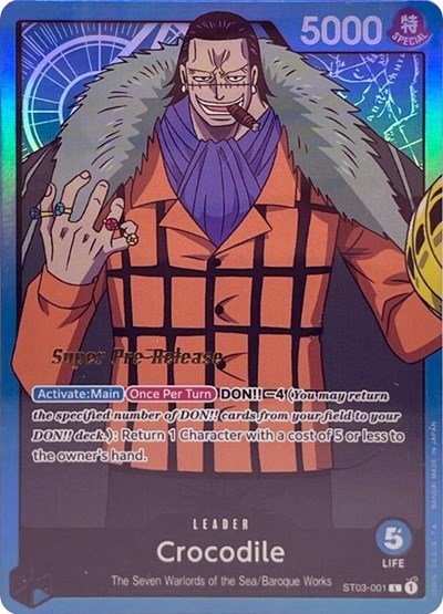 Crocodile #ST03-001 Super Pre-Release Starter Deck 3: The Seven Warlords of the Sea