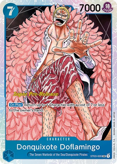 Donquixote Doflamingo #ST03-009 Super Pre-Release Starter Deck 3: The Seven Warlords of the Sea