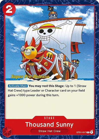 Thousand Sunny #ST01-017 Super Pre-Release Starter Deck 1: Straw Hat Crew