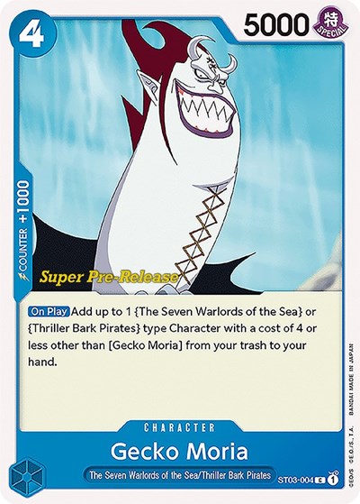Gecko Moria #ST03-004 Super Pre-Release Starter Deck 3: The Seven Warlords of the Sea