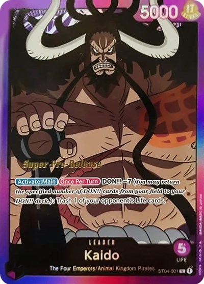 Kaido #ST04-001 Super Pre-Release Starter Deck 4: Animal Kingdom Pirates