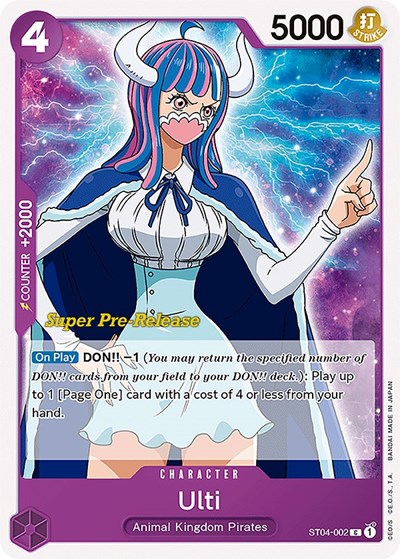 Ulti #ST04-002 Super Pre-Release Starter Deck 4: Animal Kingdom Pirates