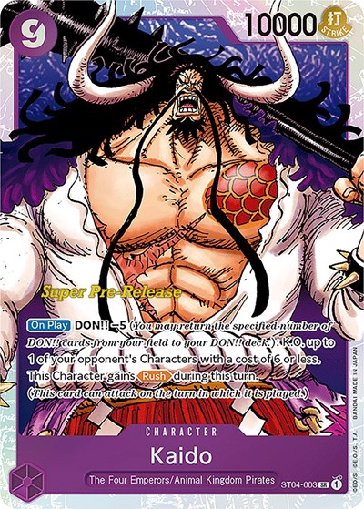 Kaido #ST04-003 Super Pre-Release Starter Deck 4: Animal Kingdom Pirates