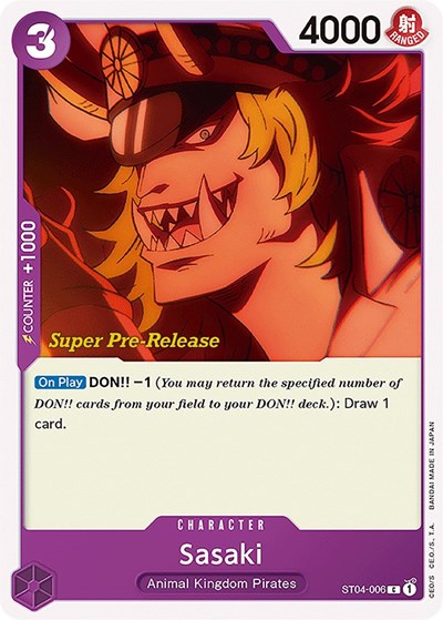 Sasaki #ST04-006 Super Pre-Release Starter Deck 4: Animal Kingdom Pirates