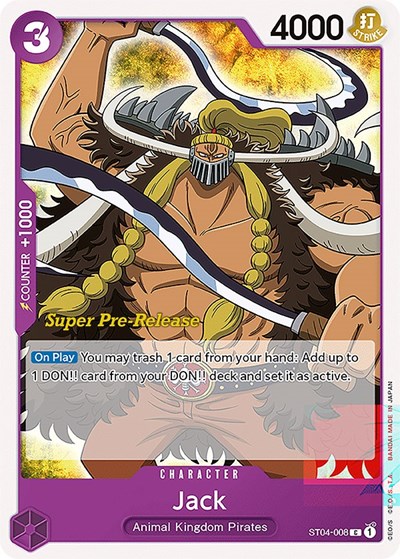 Jack #ST04-008 Super Pre-Release Starter Deck 4: Animal Kingdom Pirates