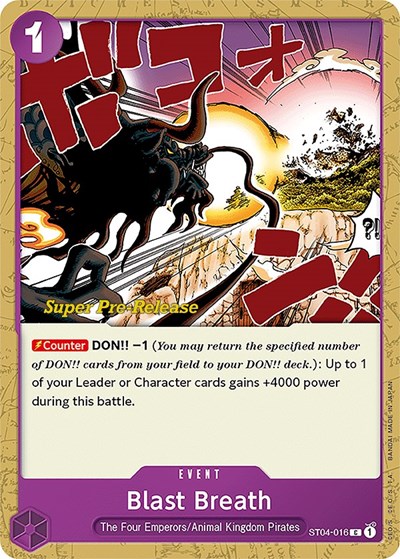 Blast Breath #ST04-016 Super Pre-Release Starter Deck 4: Animal Kingdom Pirates