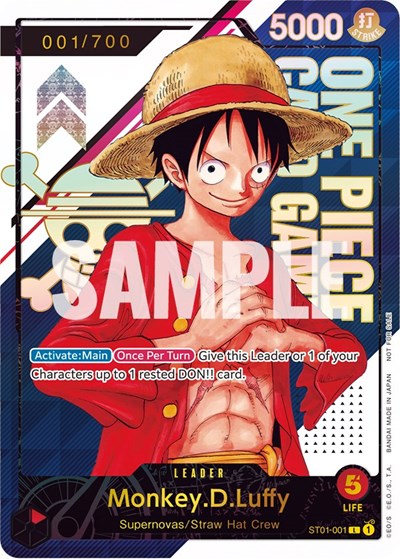 Monkey.D.Luffy - ST01-001 [Serial Number] #ST01-001 One Piece Promotion Cards