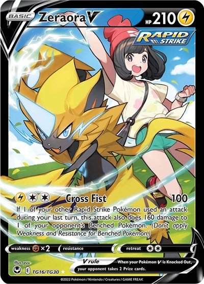 Zeraora V #TG16 Silver Tempest Trainer Gallery