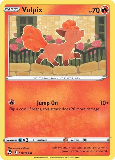 Vulpix #17 Silver Tempest