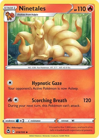 Ninetales #18 Silver Tempest