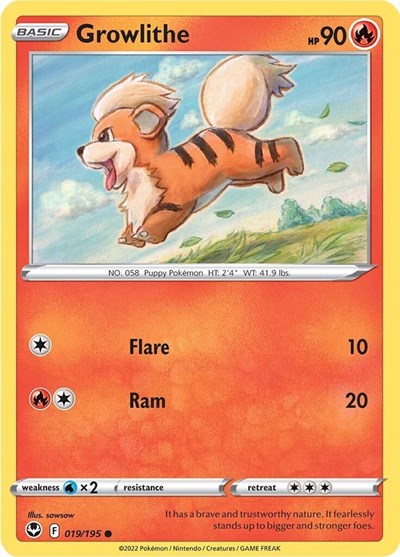Growlithe #19 Silver Tempest
