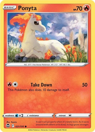 Ponyta #21 Silver Tempest